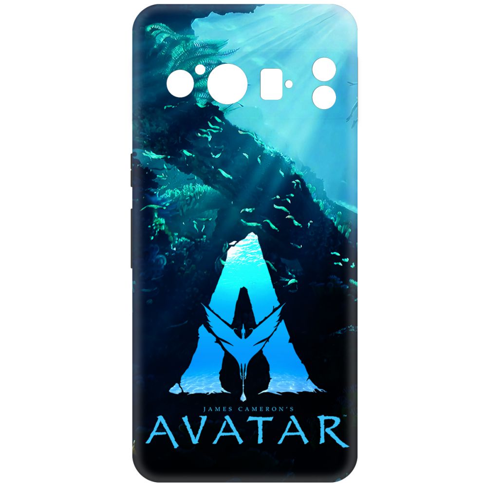 Чехол-накладка Krutoff Soft Case Аватар - Цветное лого для Google Pixel 8 Pro черный