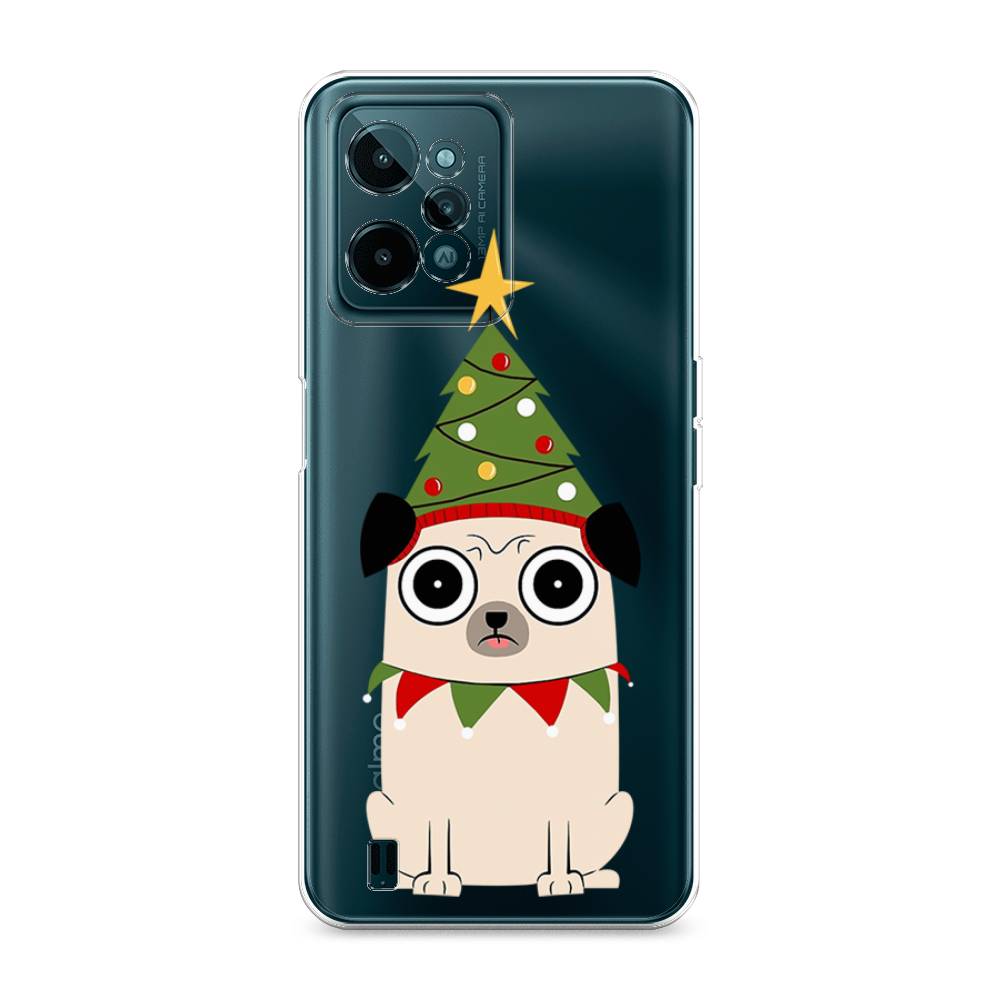 

Чехол на Realme C31 "Собачка с ёлочкой", Бежевый;красный;зеленый, 259350-1