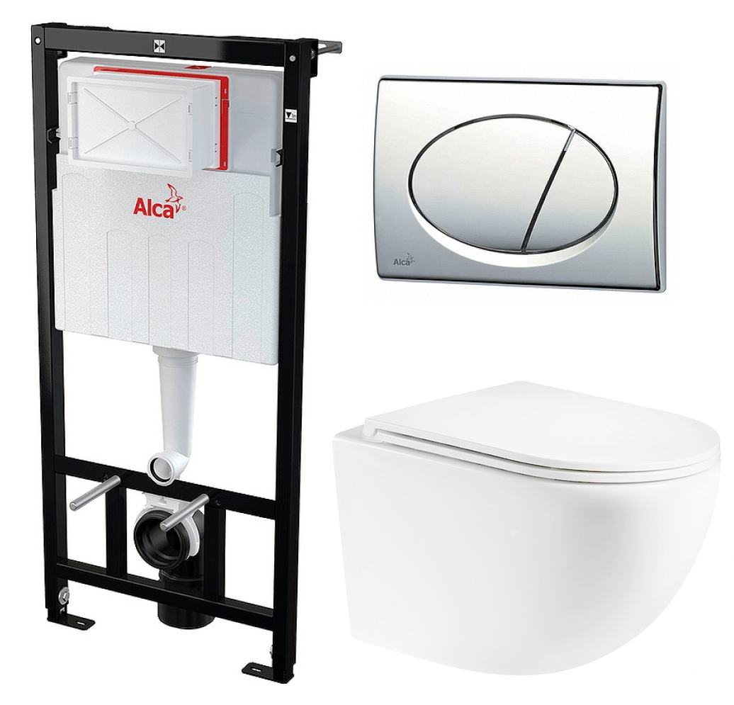 

Комплект инсталляция AlcaPlast + Унитаз BelBagno Uno + кнопка хром