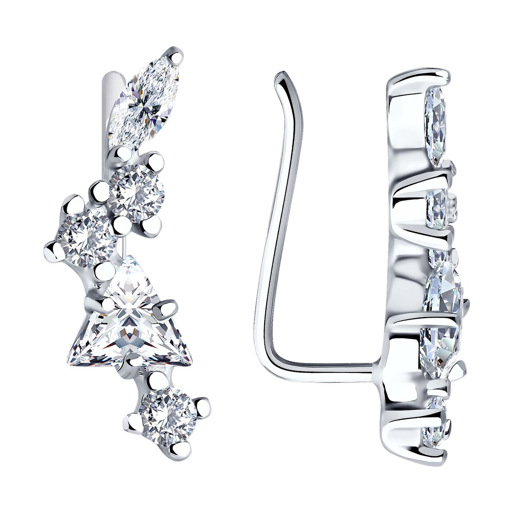 

Серьги из серебра SOKOLOV 94026084, фианит, 94026084