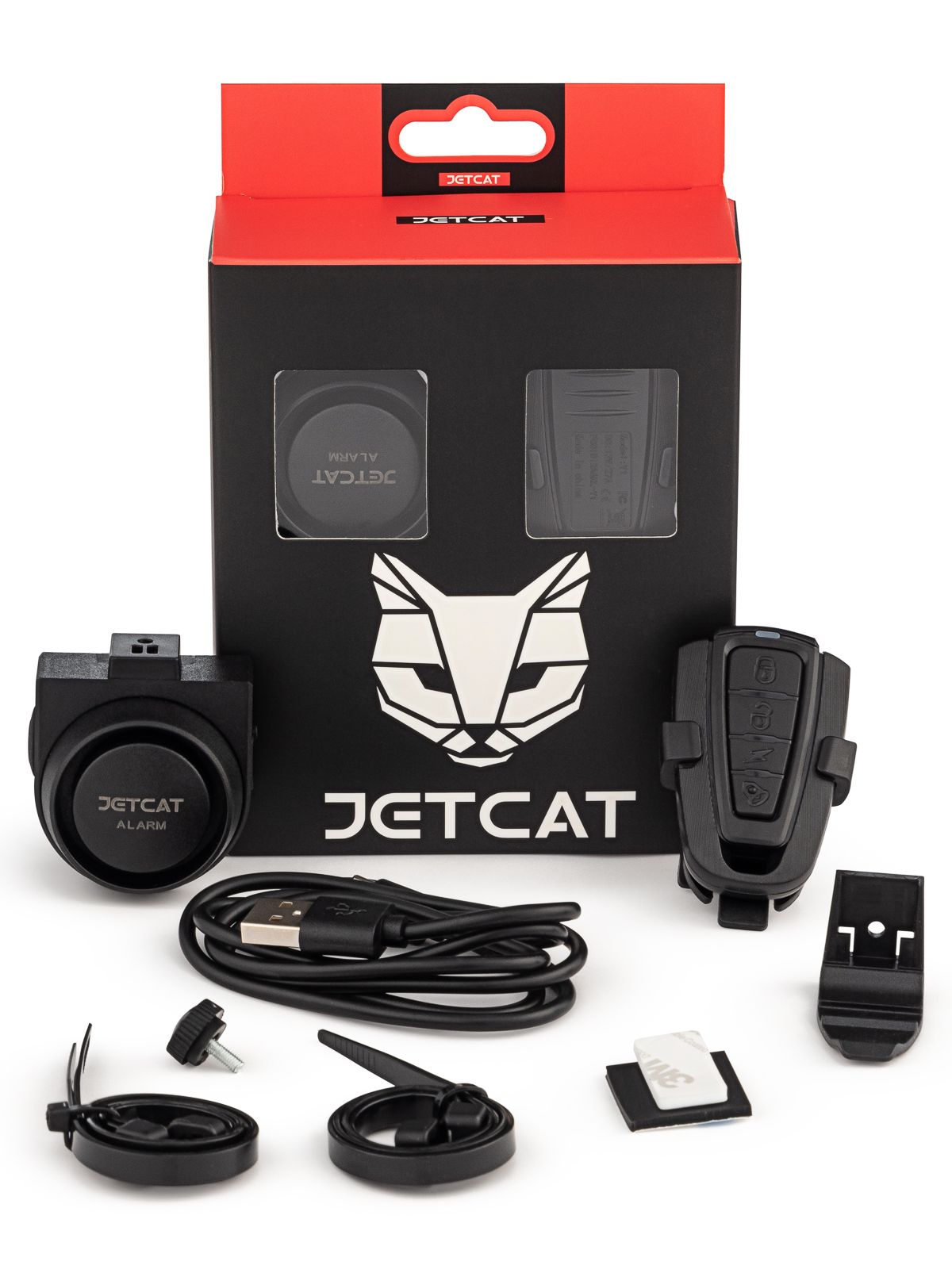 Фонарь велосипедный задний JETCAT Flashmax Alarm с сигнализацией аккумуляторный