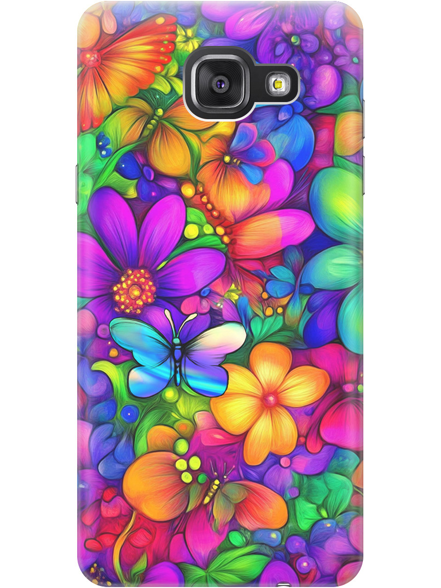 

Силиконовый чехол на Samsung Galaxy A3 (2016) с принтом "Бабочки и цветы" прозрачный, Прозрачный;зеленый;фиолетовый;красный, 78151723