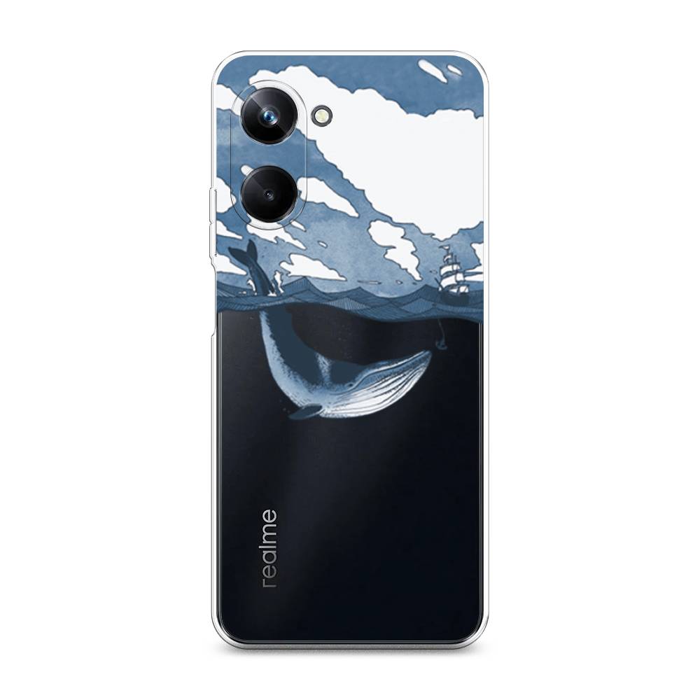 

Чехол на Realme 10 Pro "Большой кит", Синий, 2512550-1