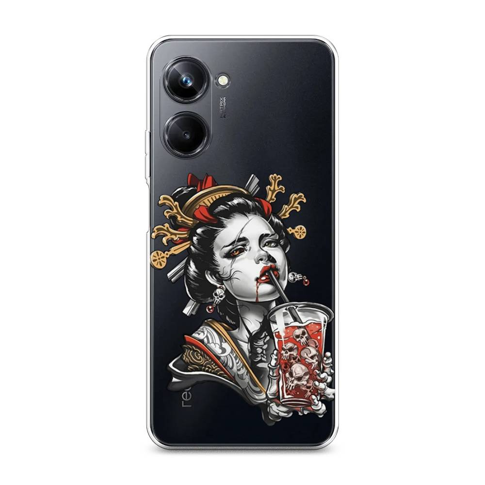 

Чехол на Realme 10 Pro "Опасная гейша", Красный;черный;серый, 2512550-4