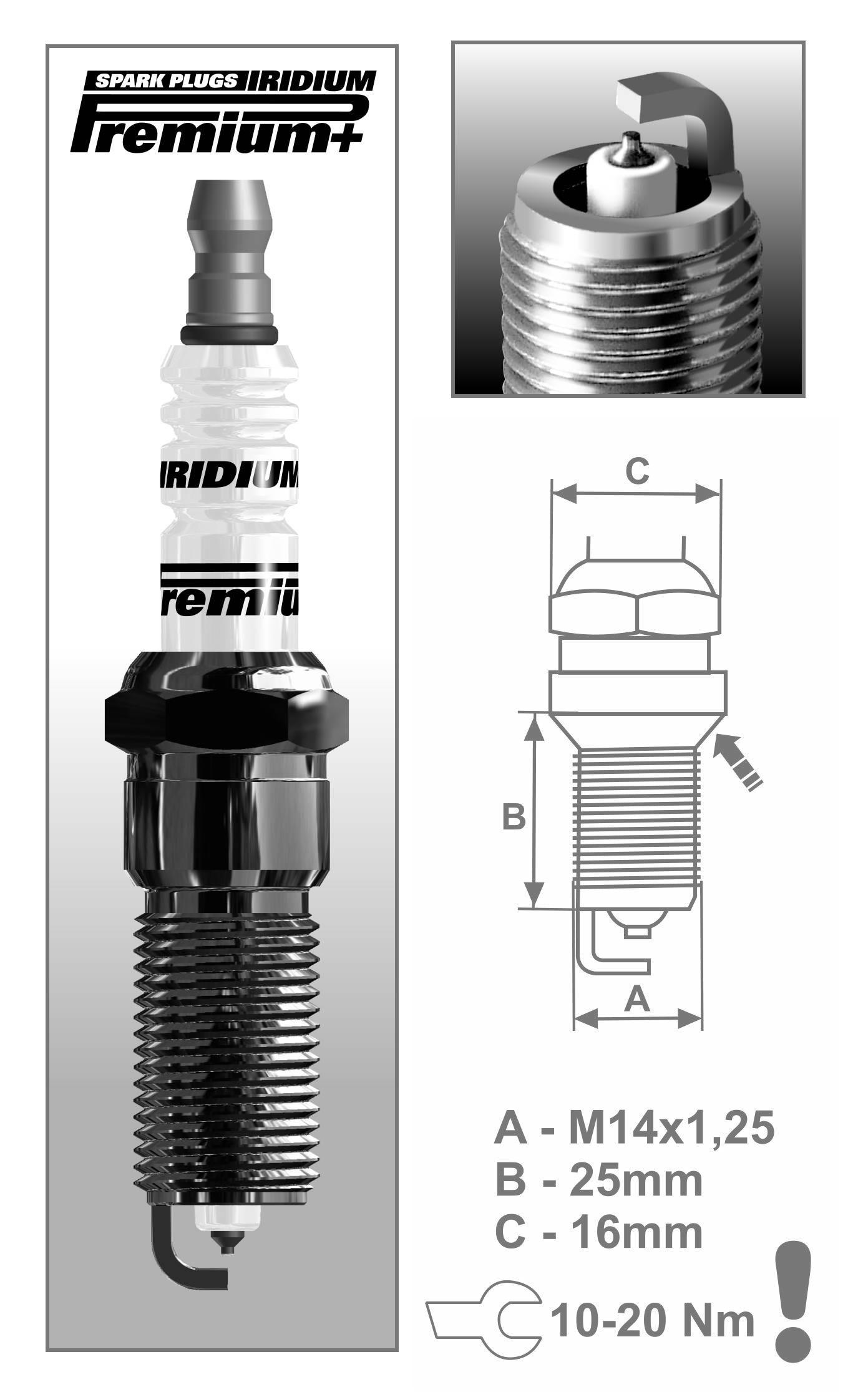 

Свеча зажигания iridium premium + brisk p5