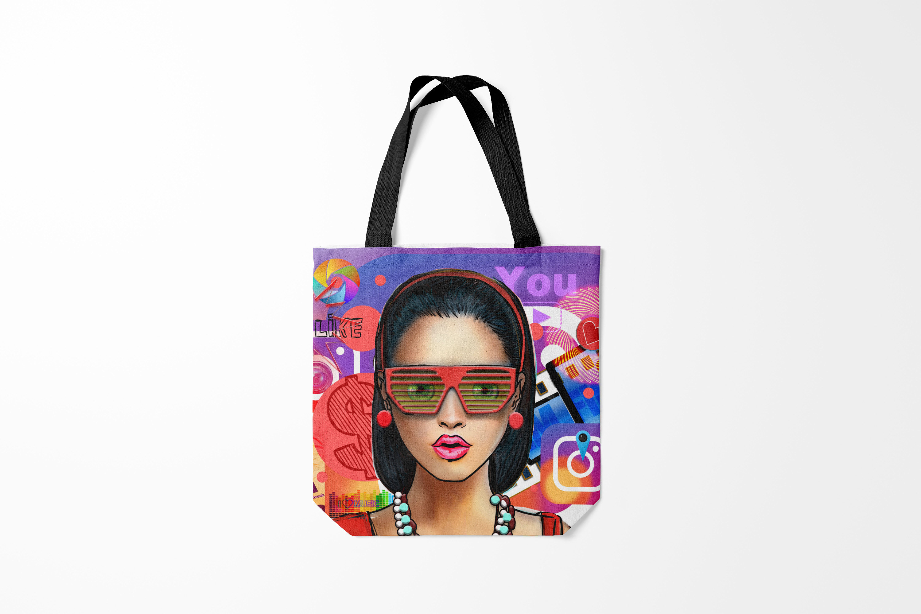 

Сумка шoппер унисекс Burnettie Разные СтильНая Девушка, разноцветный, Разные СтильНая Девушка