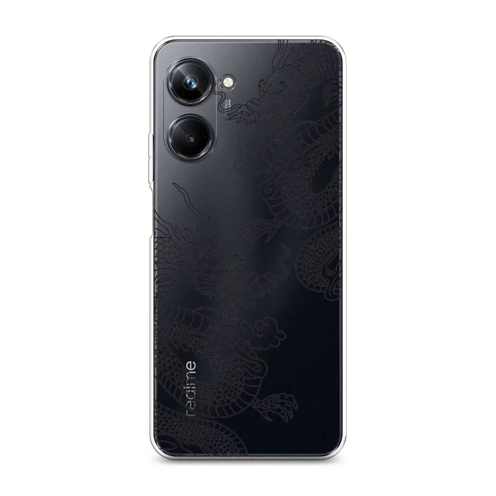 

Чехол на Realme 10 Pro "Два китайских дракона", Серый;черный, 2512550-1