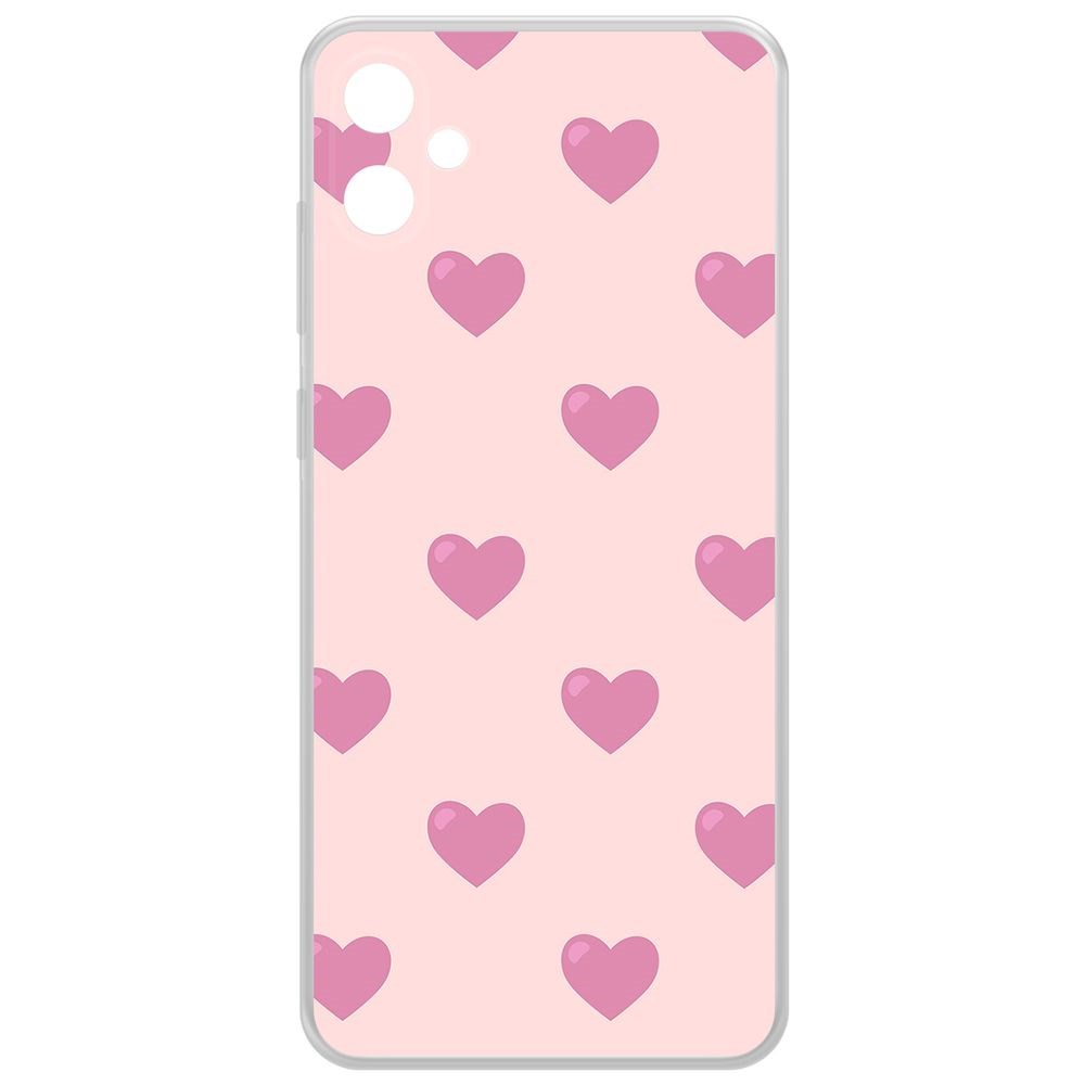 

Чехол-накладка Krutoff Clear Case Пурпурные сердца для Samsung Galaxy A05, Прозрачный
