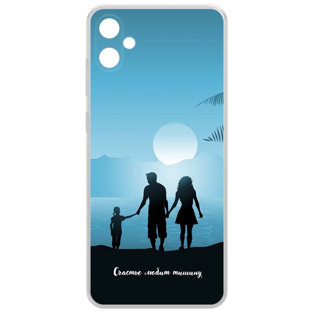 

Чехол-накладка Krutoff Clear Case Счастье любит тишину для Samsung Galaxy A05, Прозрачный
