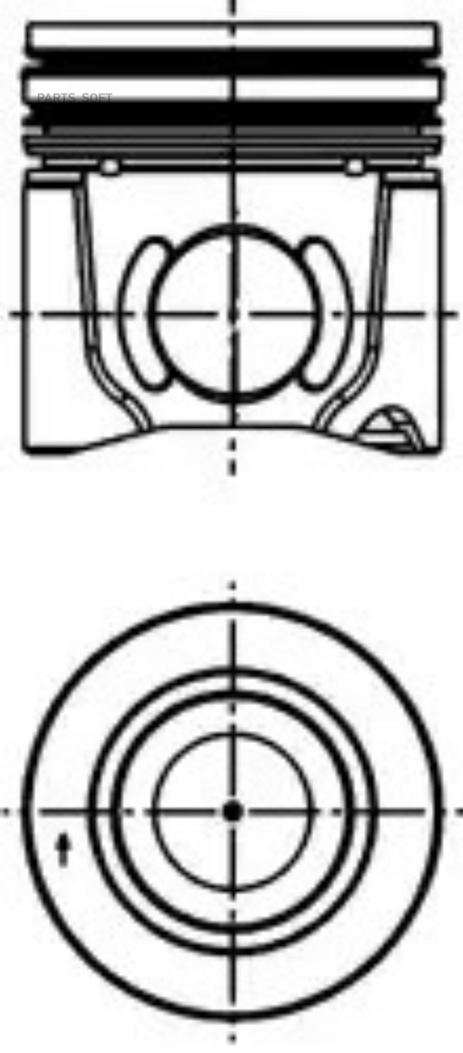 

Поршень KOLBENSCHMIDT 40 352 600 R4; 6 D102 Iveco Eurocargo Tector Nef Euro 3