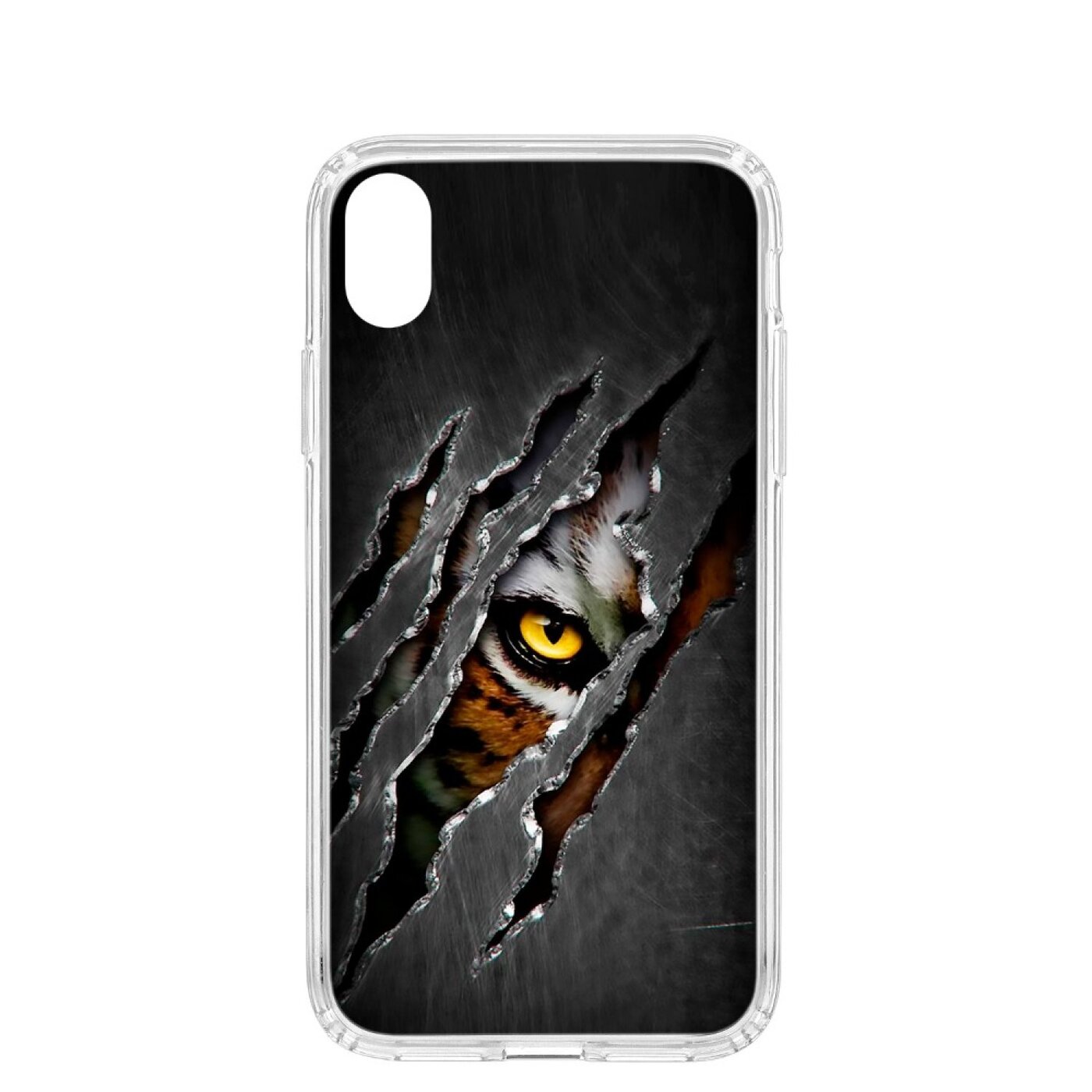 

Чехол на Apple iPhone XR Kruche Print Тигриный глаз, Разноцветный;прозрачный
