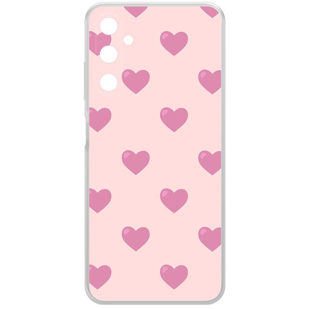

Чехол-накладка Krutoff Clear Case Пурпурные сердца для Samsung Galaxy A05s, Прозрачный