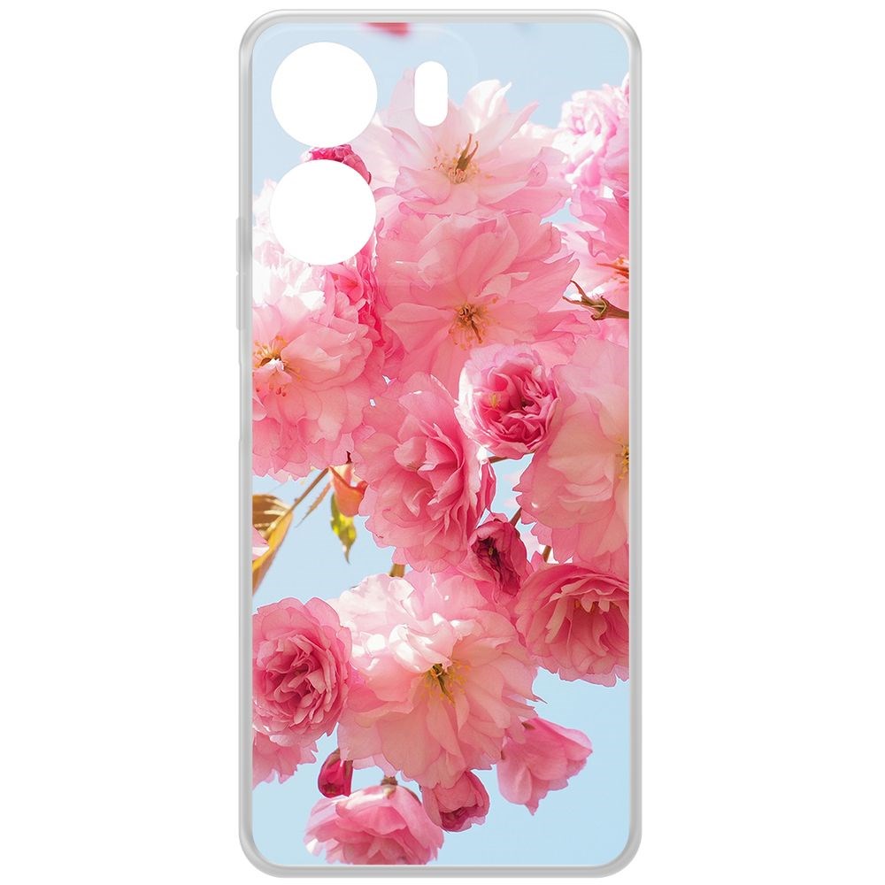 Чехол-накладка Krutoff Clear Case Сакура для Xiaomi Redmi 13C