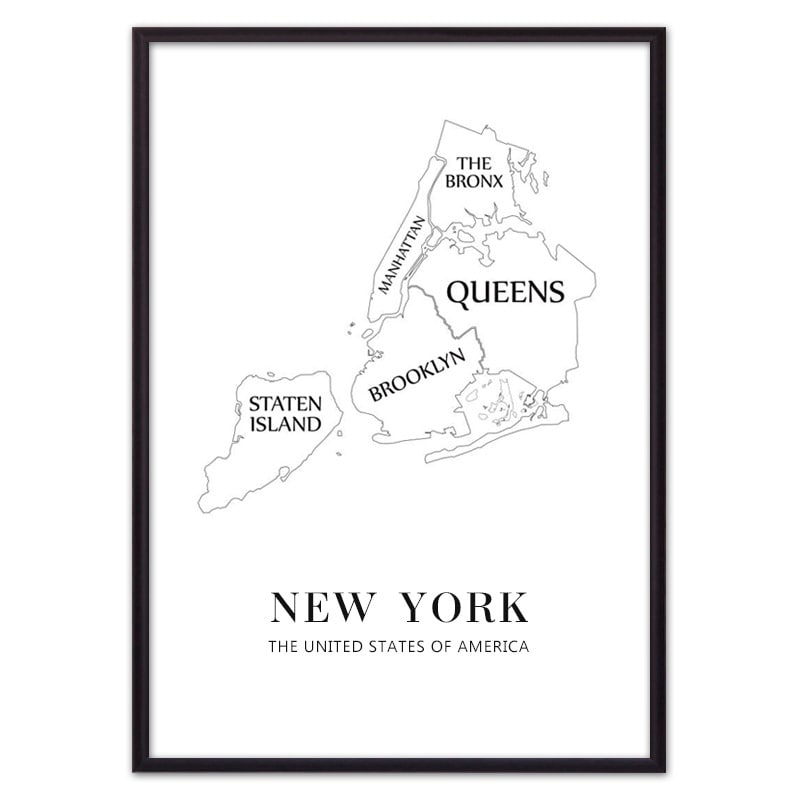 

Постер в рамке New York карта 40х60 см, Дом Корлеоне
