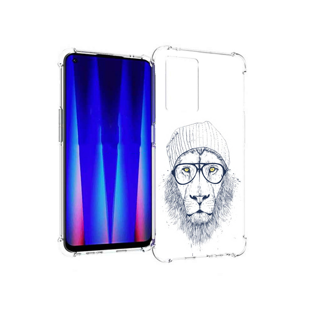 

Чехол MyPads Tocco для OnePlus Nord CE 5G хиппи лев, Прозрачный, Tocco