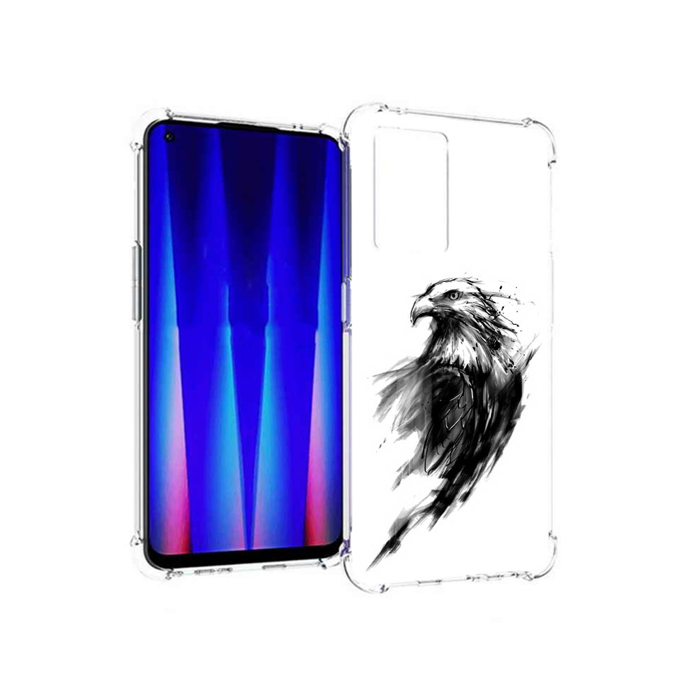 

Чехол MyPads Tocco для OnePlus Nord CE 5G чб птица, Прозрачный, Tocco
