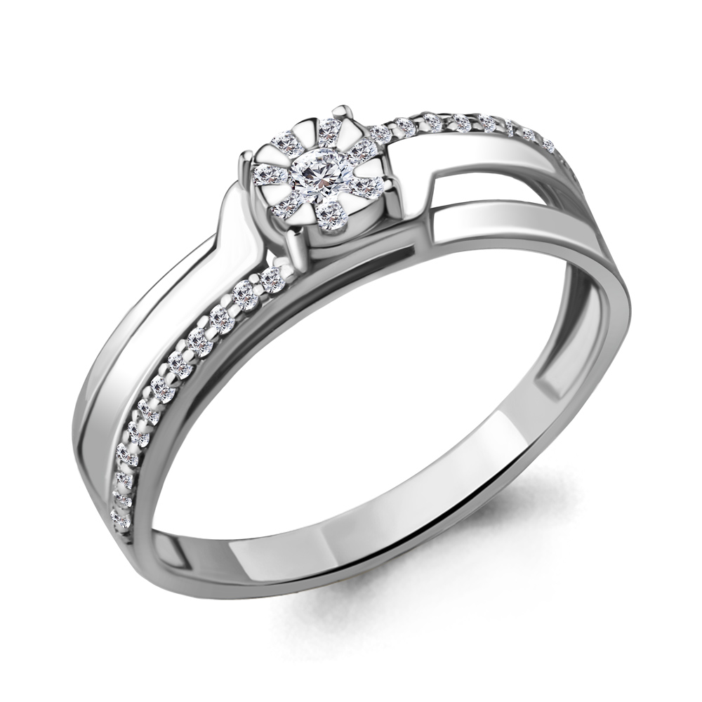 

Кольцо из золота р.  AQUAMARINE 962789А_585_бз, 962789А_585_бз