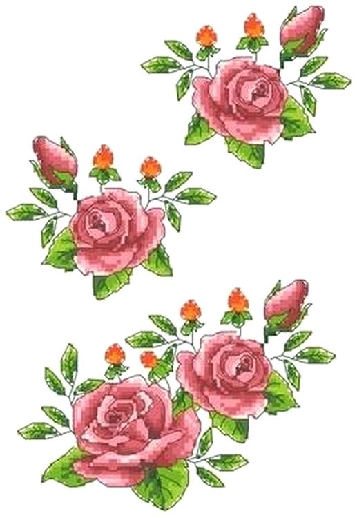 

Рисунок на ткани Каролинка Розовые розы КФО-4010