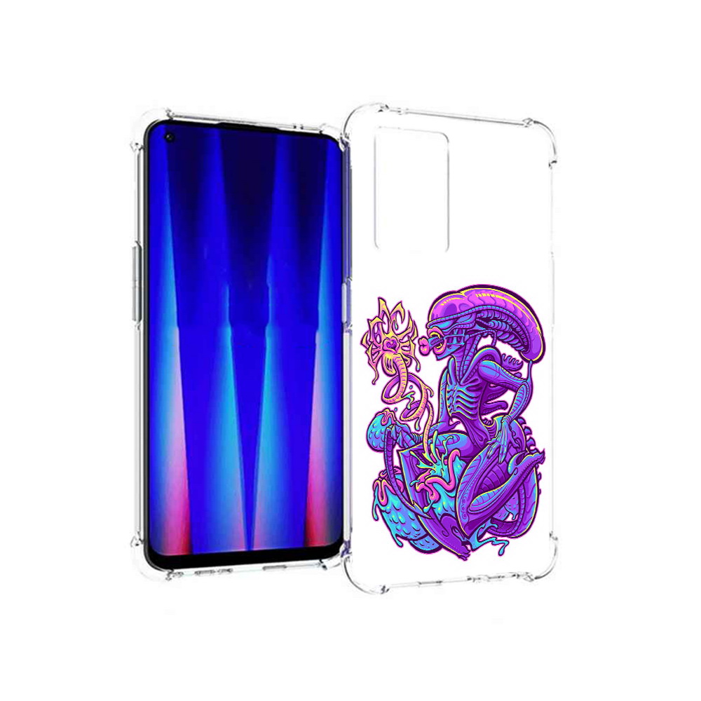 

Чехол MyPads Tocco для OnePlus Nord CE 5G чужой фиолетовый цвет, Прозрачный, Tocco
