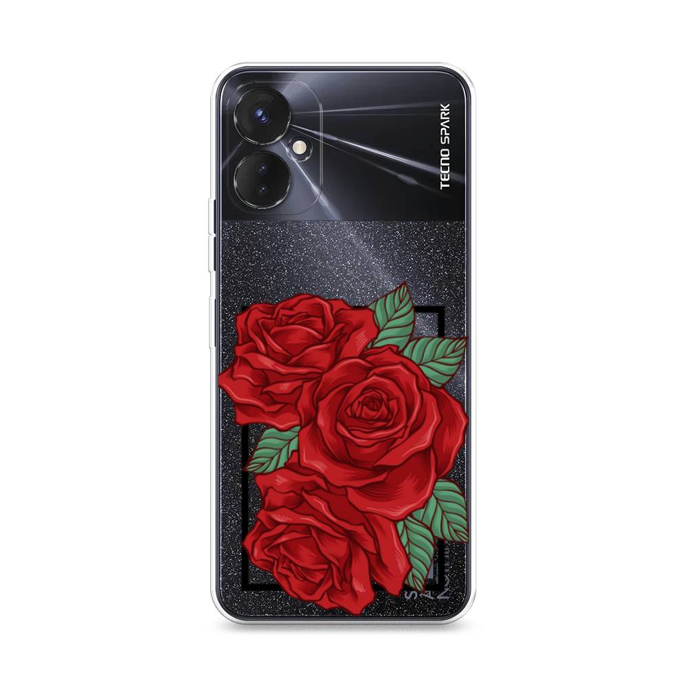 

Чехол для Tecno Spark 9 Pro "Три алые розы", Красный, 301950-2
