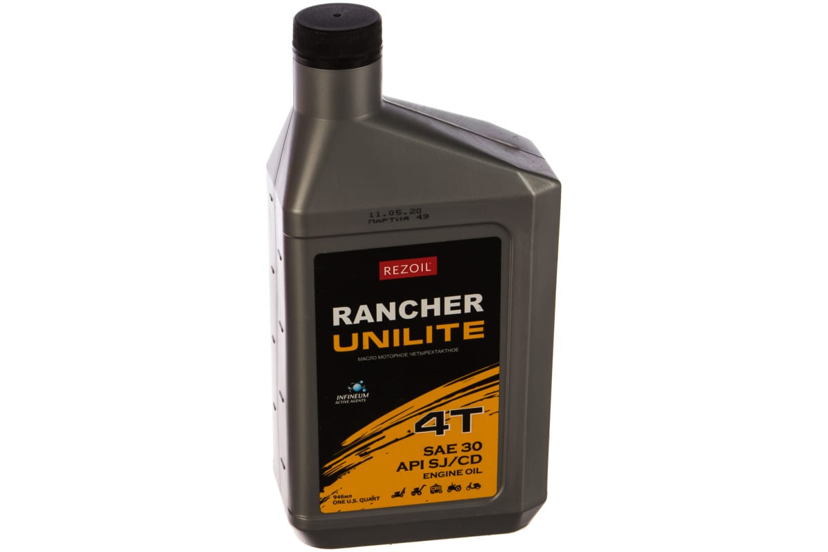 REZOIL Масло Rancher UNILITE 4-т. минеральн. SAE 30 API SJ/CF 0,946 л. 03.008.00020