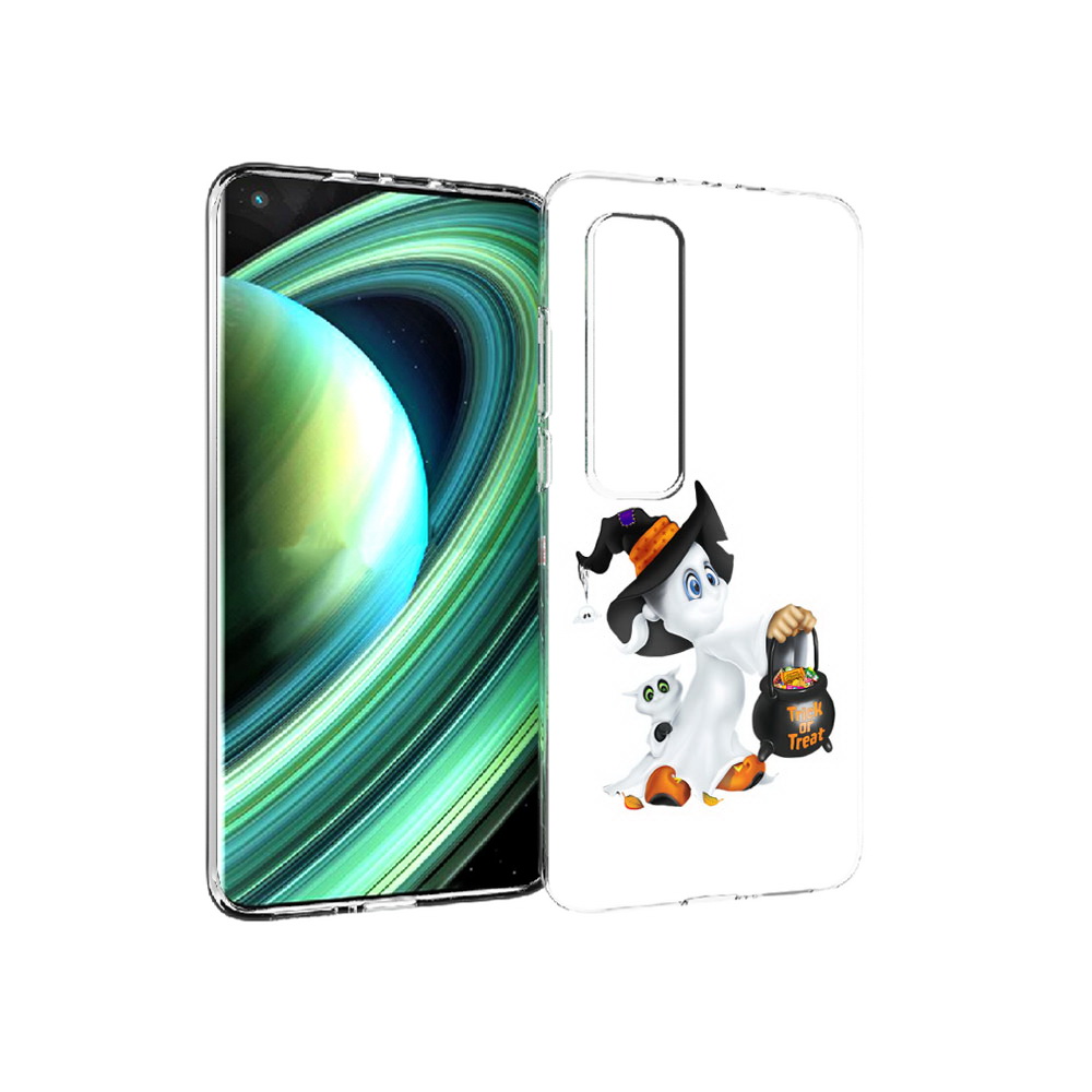 

Чехол MyPads Tocco для Xiaomi Mi 10 Ultra Маленький призрак (PT156404.264.113), Прозрачный, Tocco