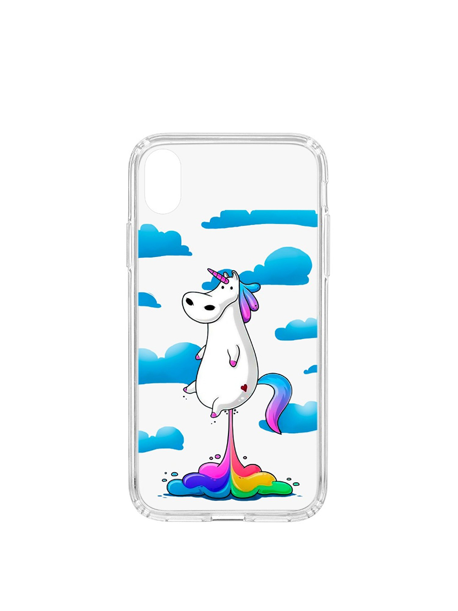 фото Чехол на apple iphone xr kruche print flying unicorn кruче