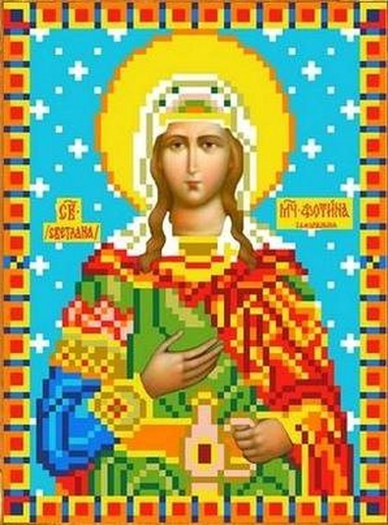 

Рисунок на ткани Каролинка Святая Светлана ТКБИ 5049