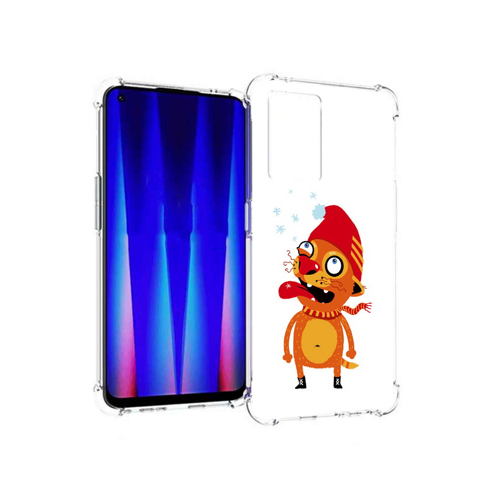 

Чехол MyPads Tocco для OnePlus Nord CE 5G Зимний кот, Прозрачный, Tocco