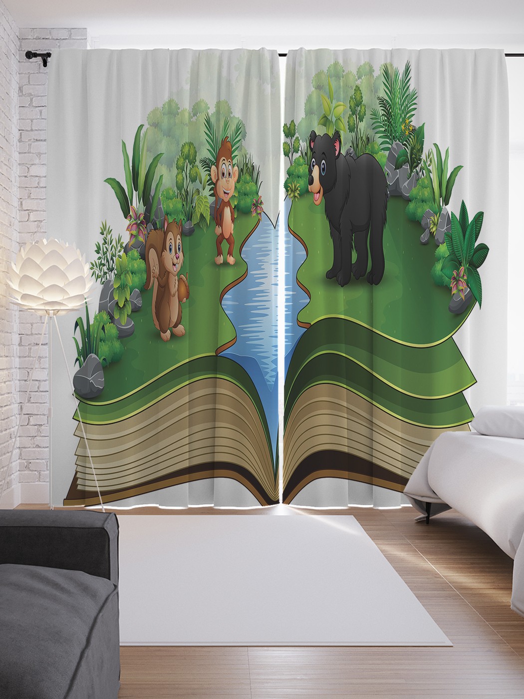 

Шторы с фотопечатью JoyArty "Открытая книга друзей" из сатена, 290х265 см, Открытая книга друзей