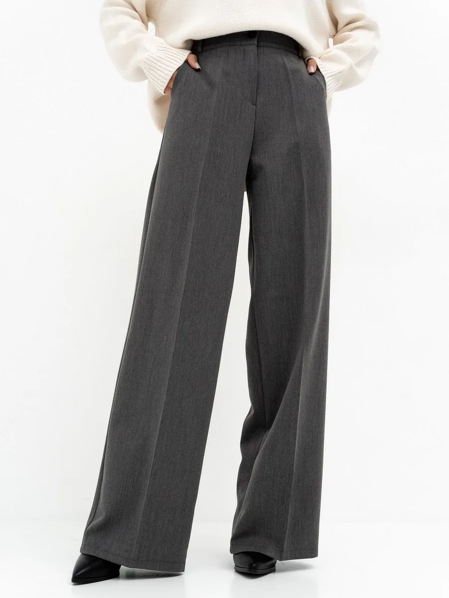 Брюки женские Bold Babe палаццо серые 52 RU 3550₽