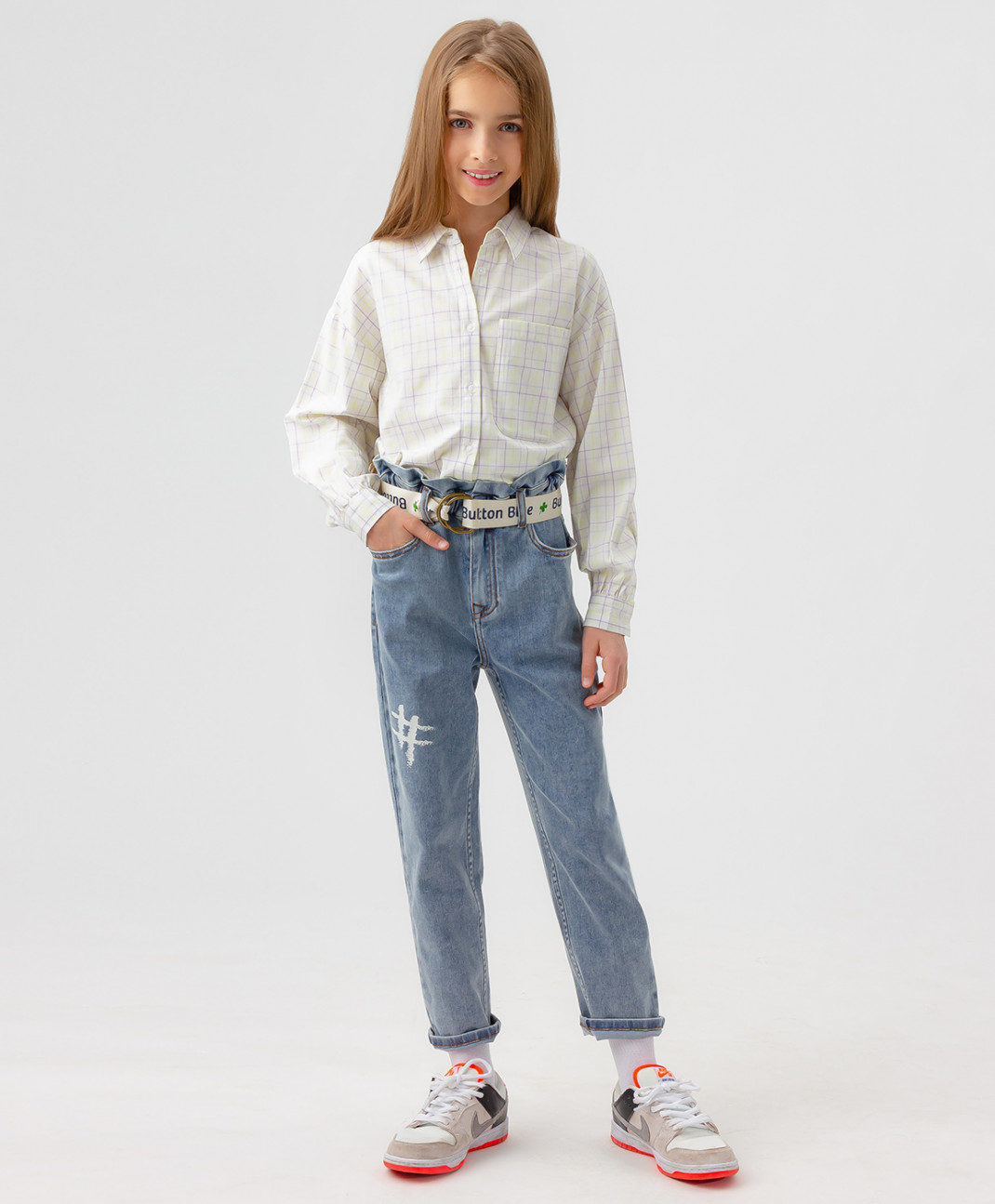 

Джинсы детские Button Blue 123BBGJC63011800 голубой, 158, 123BBGJC63011800