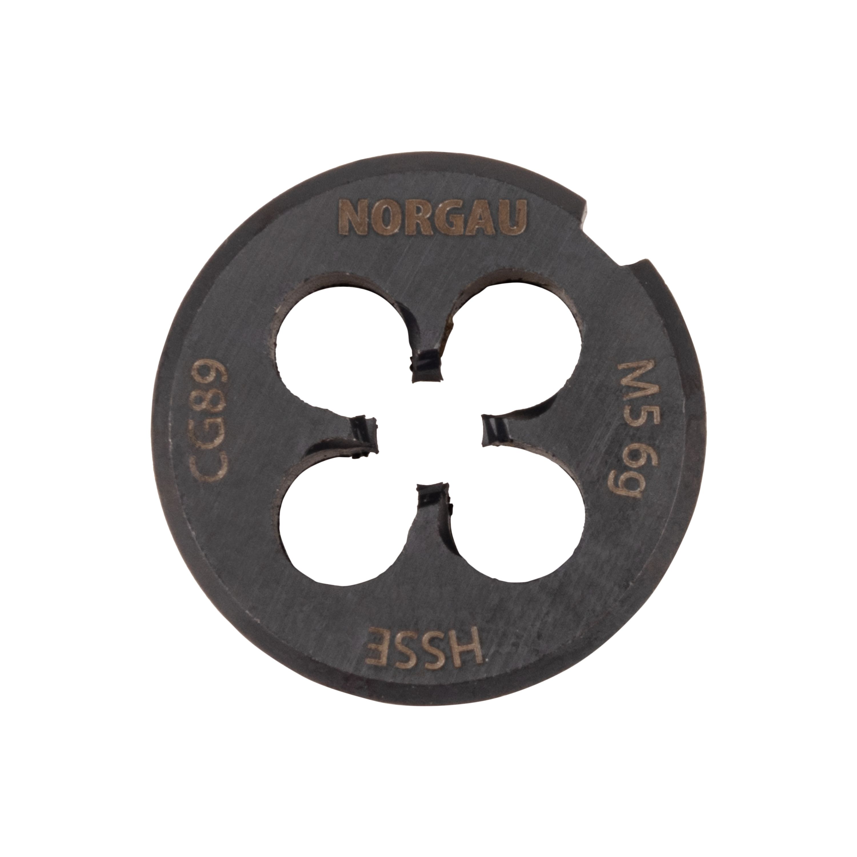Плашка М5х0.8 мм NORGAU Industrial метрическая, угол 60°, по DIN223, HSS-Е/VAP круглая плашка norgau