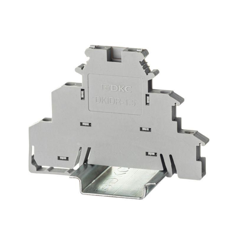 

Клемма трехуровневая винтовой зажим 6 точек подключения 2.5кв.мм сер. DKC DKIDR-1.5
