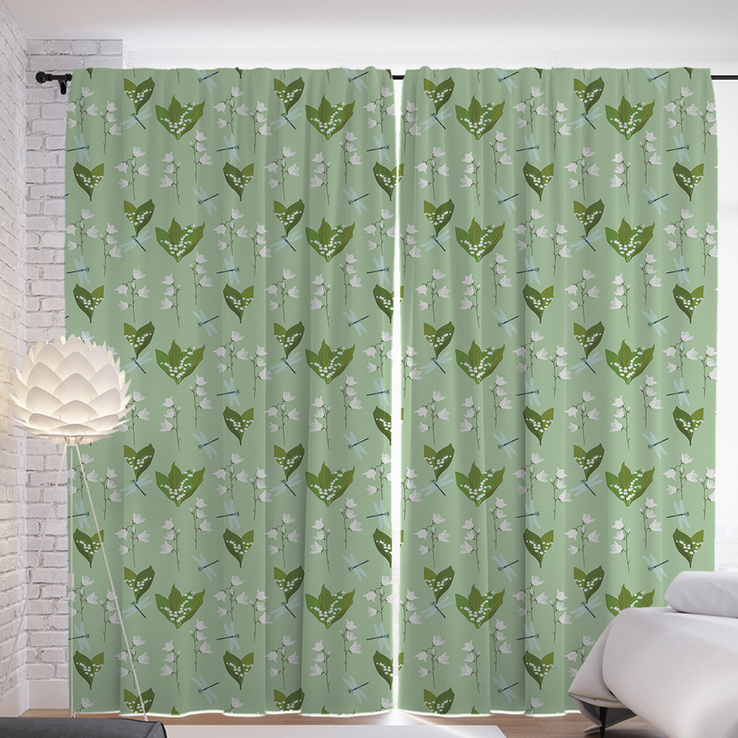 

Шторы с фотопечатью JoyArty "Стрекозы и колокольчики" из сатена, 290х265 см, Стрекозы и колокольчики