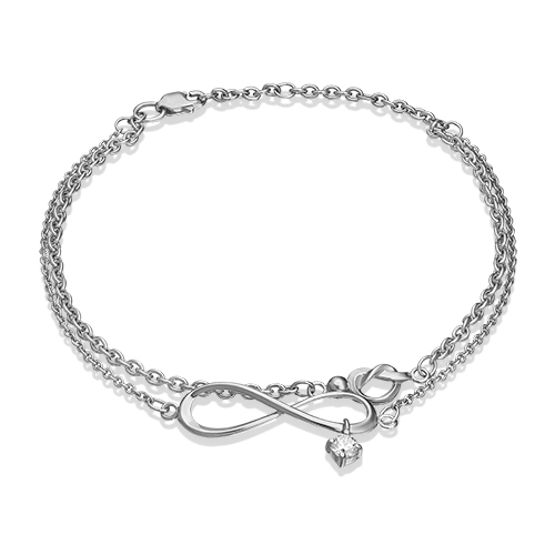 

Браслет из серебра с фианитом р. 17 PLATINA jewelry 05-0596-00-401-0200-69, 05-0596-00-401-0200-69