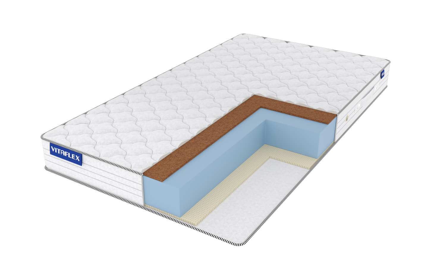 

Матрас Vitaflex Foam Classic Standart Hard-Easy 150х190, Бежевый;белый;серый;серебристый, Standart Hard-Easy