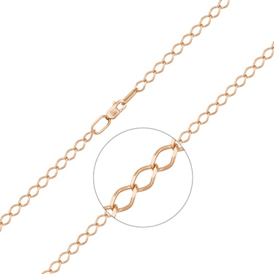 

Цепочка из красного золота 40 см PLATINA jewelry 21-0203-060-1110-17, 21-0203-060-1110-17