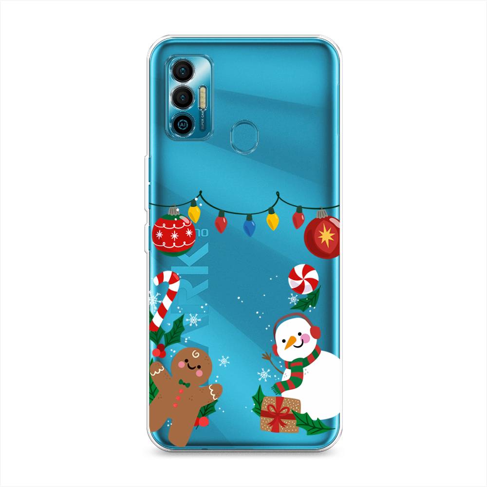 

Чехол для Tecno Spark 7 "Новогоднее настроение", Коричневый;красный;зеленый, 301050-5