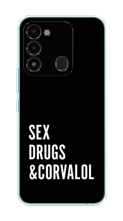 

Чехол на Tecno Spark Go 2022/8С/9 "Corvalol", Черный;серый;белый, 301250-6