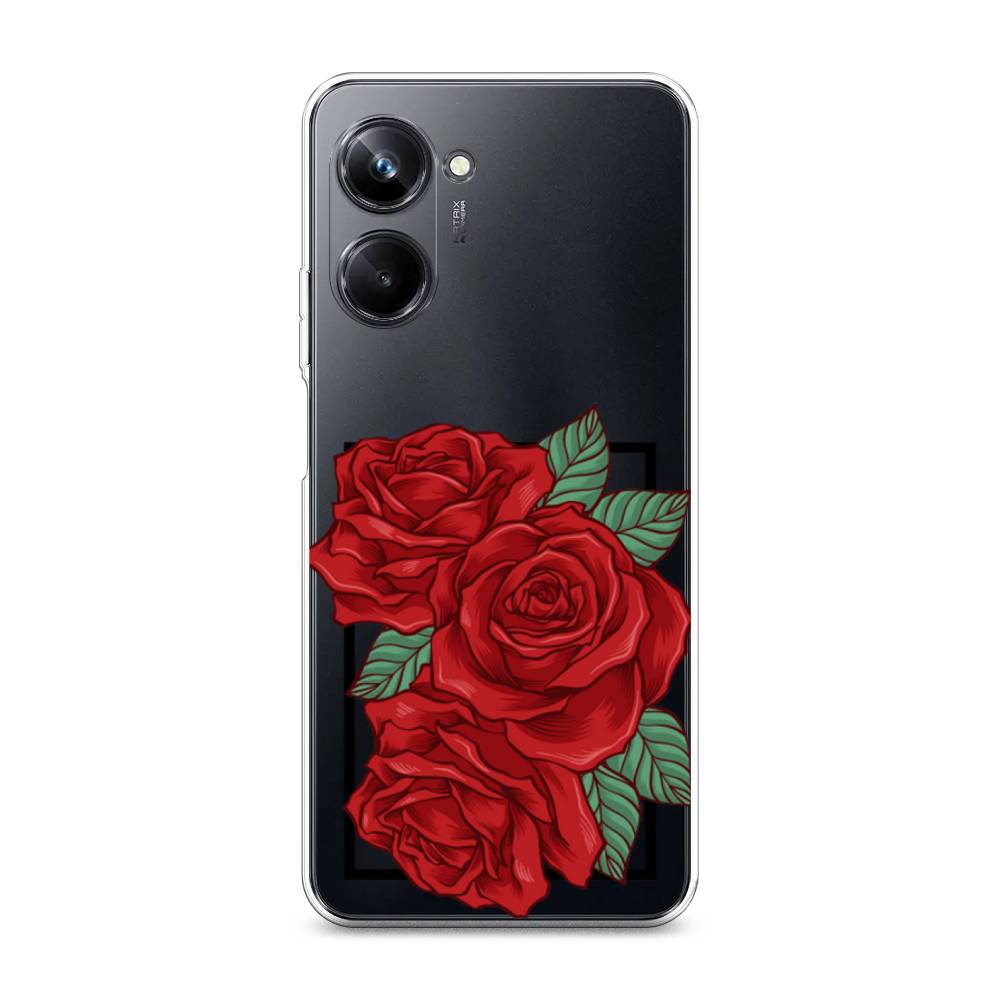 

Чехол на Realme 10 Pro "Три алые розы", Красный, 2512550-2
