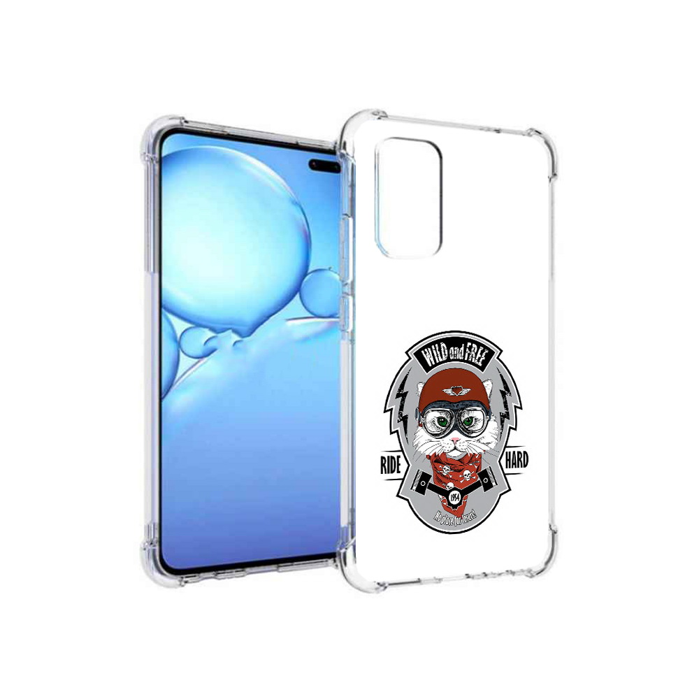 

Чехол MyPads Tocco для Vivo V19 кошка в шлеме (PT147328.392.404), Прозрачный, Tocco