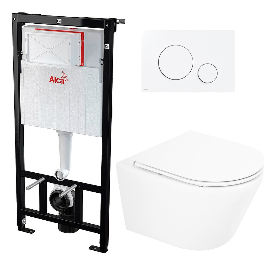 

Комплект инсталляция AlcaPlast + Унитаз BelBagno Tre + кнопка белая круг