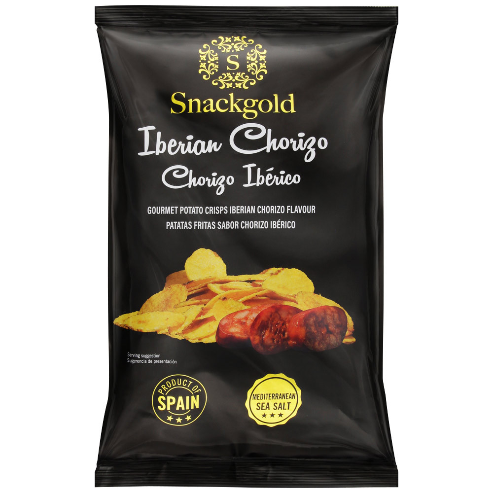 Чипсы Snackgold из натурального картофеля со вкусом Чоризо Иберико 125 г