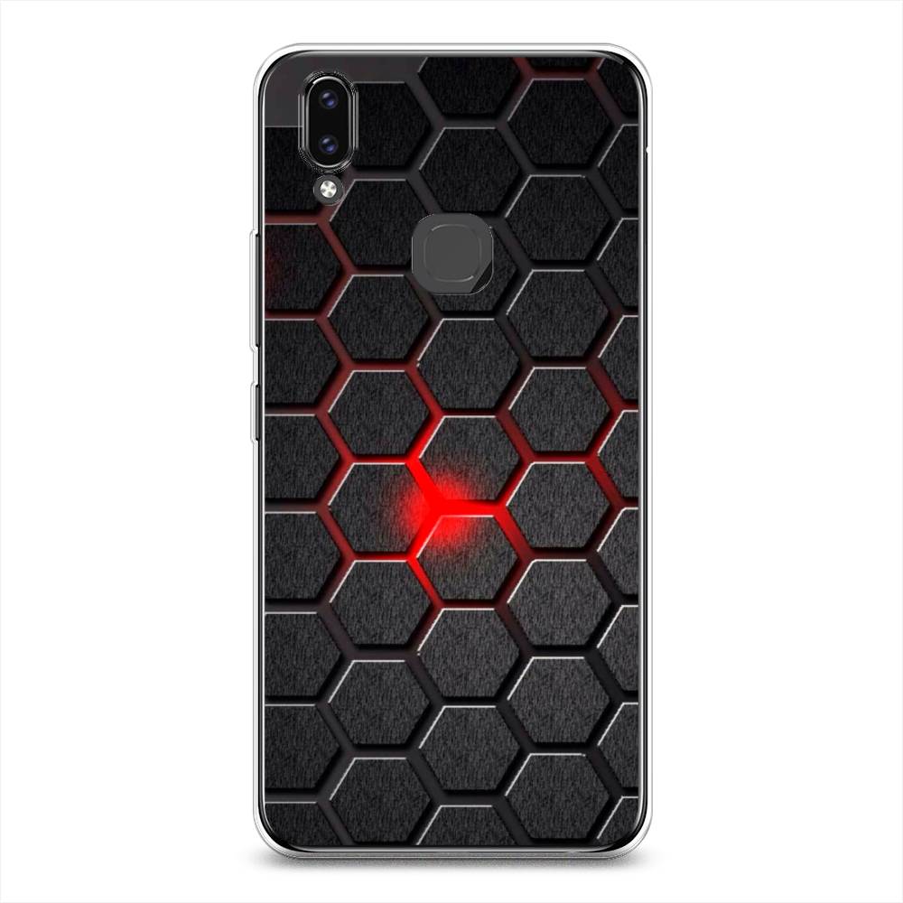 

Чехол для Vivo V9/Y85 "Соты красные", Красный;черный;серый, 260150-3