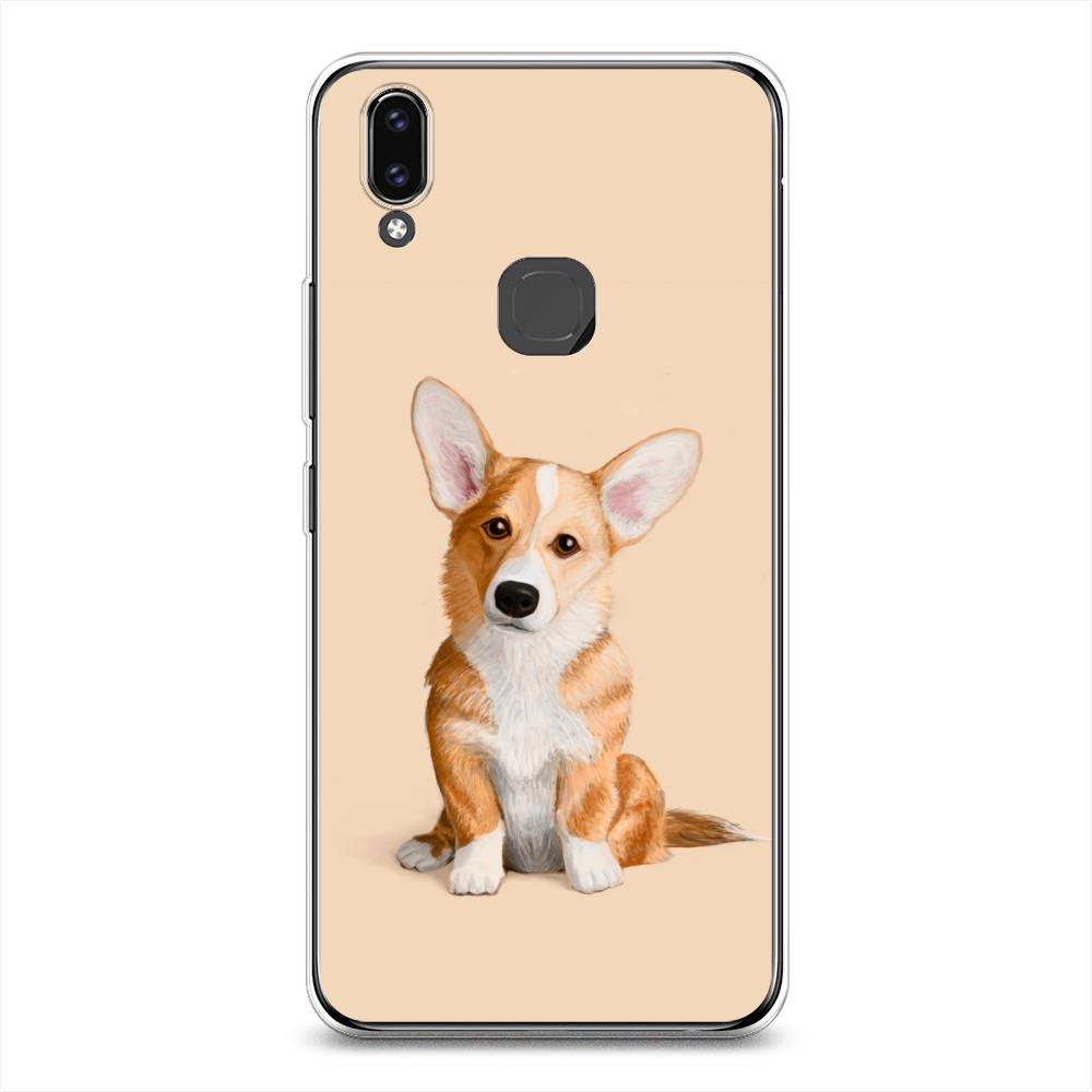 

Чехол для Vivo V9/Y85 "Грустный Корги", Коричневый;бежевый, 260150-1