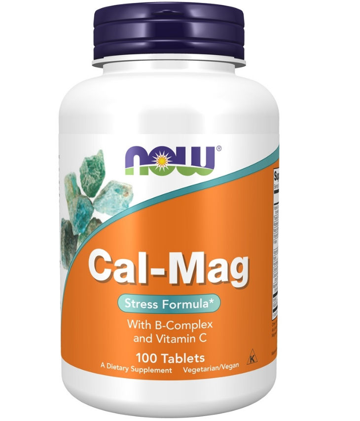 Кальций и Магний + Витамины B от Стресса NOW Cal Mag Stress - 100 таблеток