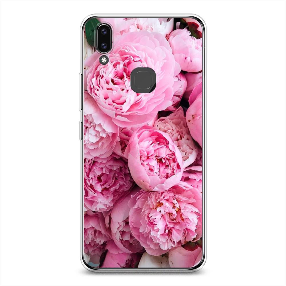 

Чехол для Vivo V9/Y85 "Розовые пионы", Бежевый;розовый, 260150-2