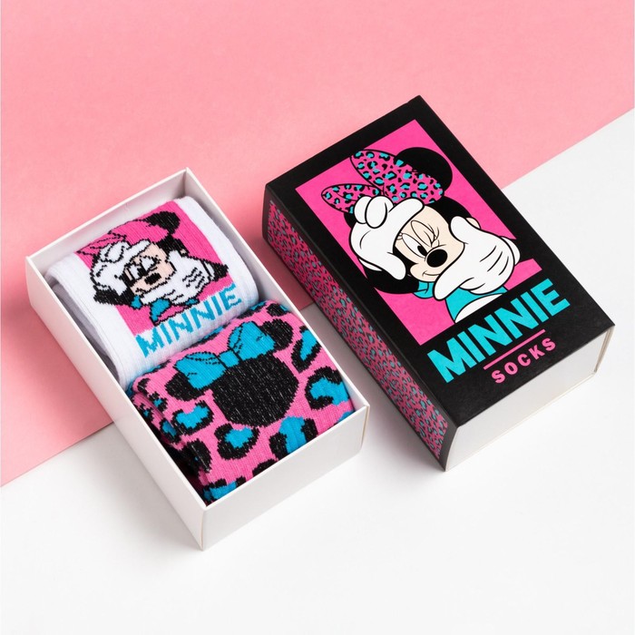 

Набор носков "Minnie", Минни Маус, 2 пары, 18-20 см, Разноцветный, Минни Маус