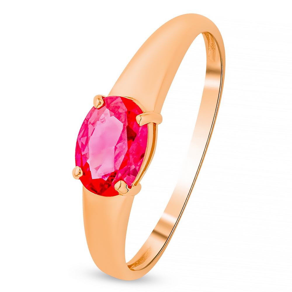 

Кольцо из красного золота с рубином искусственным р.  585Gold 101015322, 101015322